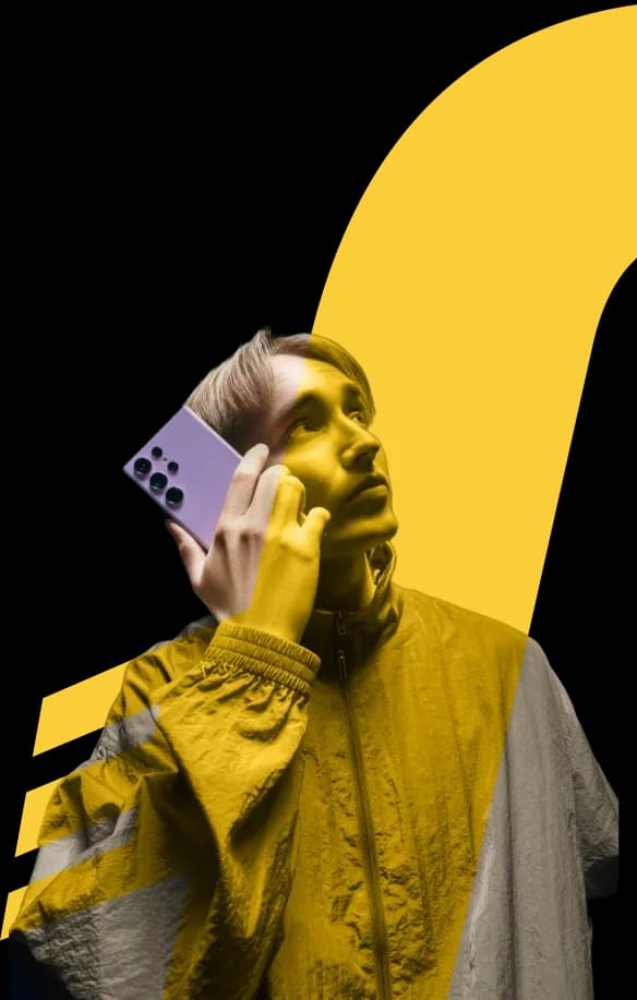 Customer with phone